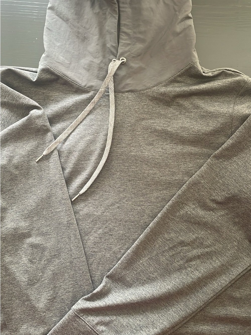Men’s Vuori Grey Hooded Light Sweatshirt- Sunday Best